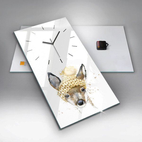 Horloge murale verticale Un cerf