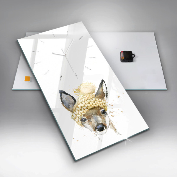 Horloge murale verticale Un cerf