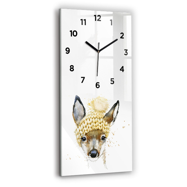 Horloge murale verticale Un cerf
