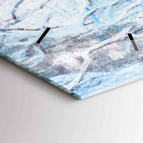 Horloge murale verticale Les loups dans la forêt