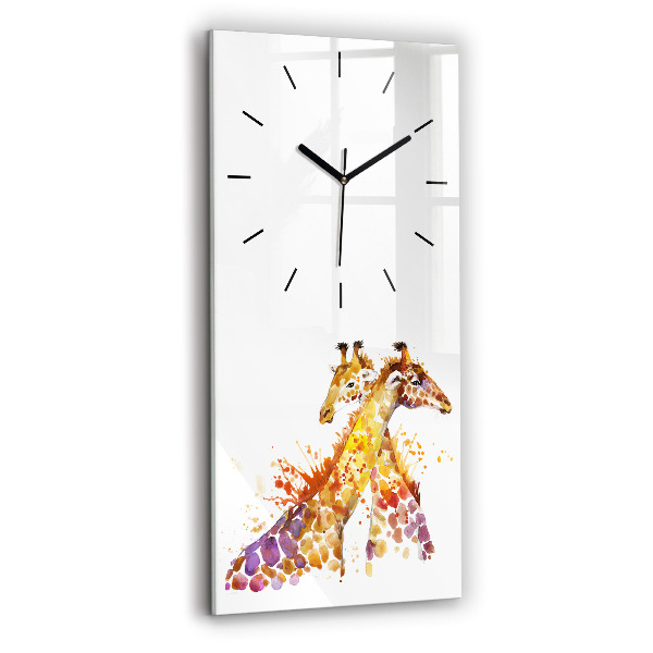 Horloge murale verticale Girafe - aquarelle