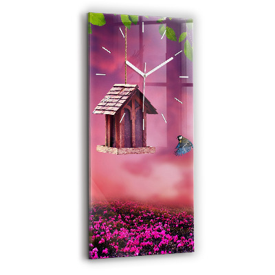 Horloge murale verticale Nichoir