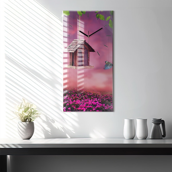 Horloge murale verticale Nichoir