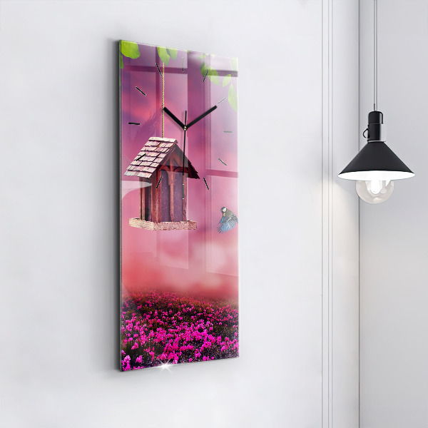 Horloge murale verticale Nichoir