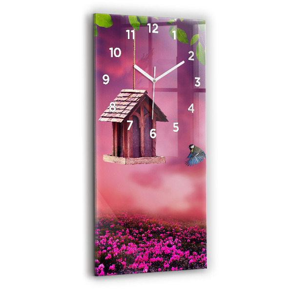 Horloge murale verticale Nichoir