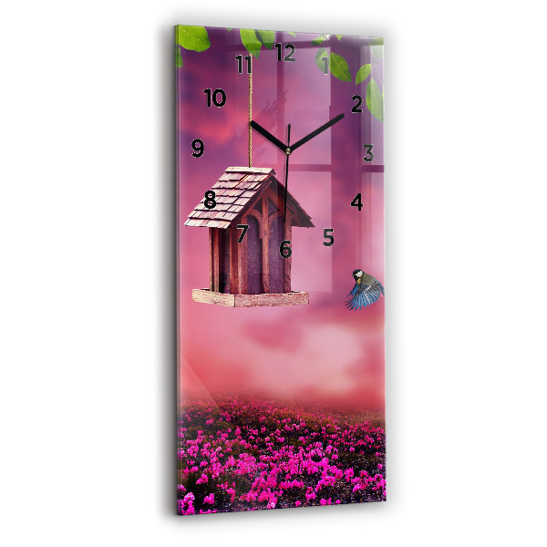 Horloge murale verticale Nichoir