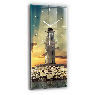 Horloge murale verticale 'Phare sur l''eau'