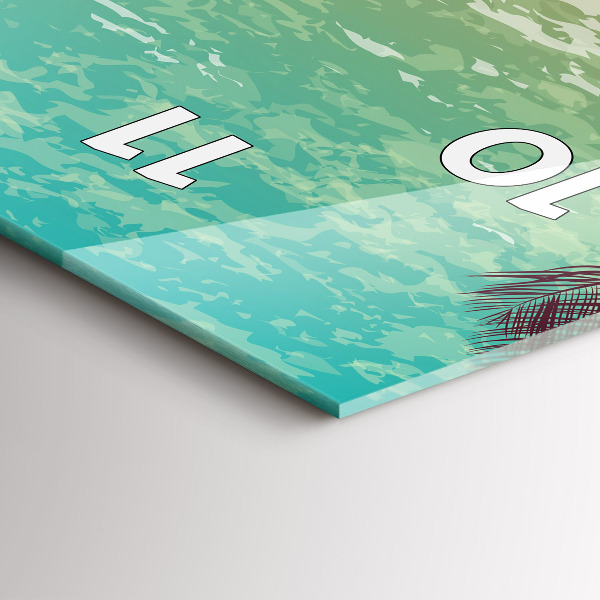 Horloge murale verticale Palmiers tropicaux