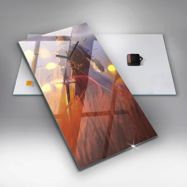 Horloge murale verticale Chevalier avec une épée