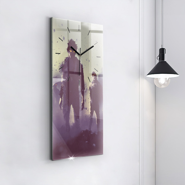 Horloge murale verticale Zombies la nuit - Halloween