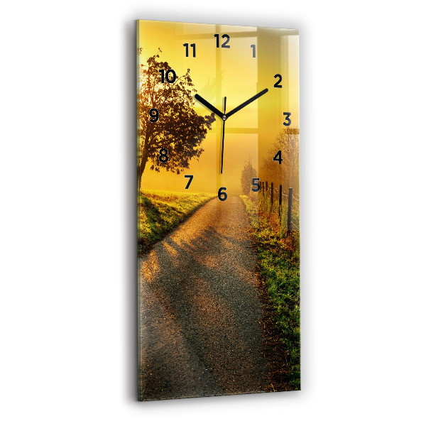 Horloge murale verticale Brouillard au lever du soleil