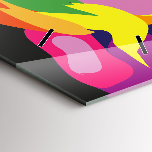 Horloge murale verticale Éléphant coloré