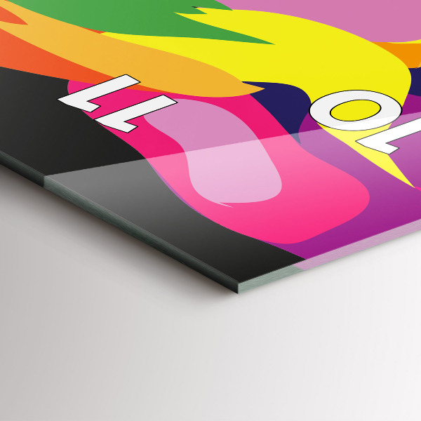 Horloge murale verticale Éléphant coloré