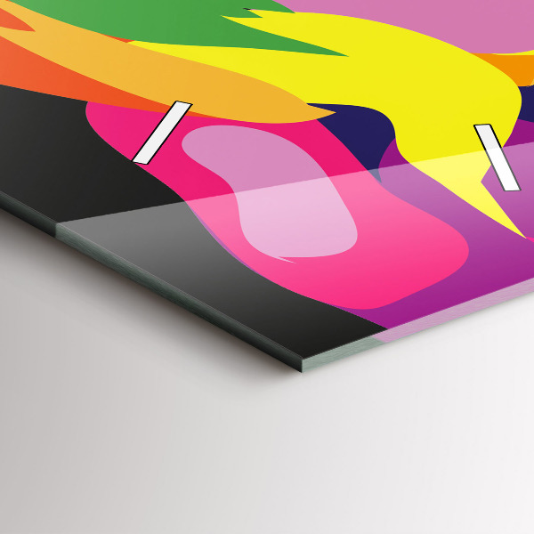 Horloge murale verticale Éléphant coloré