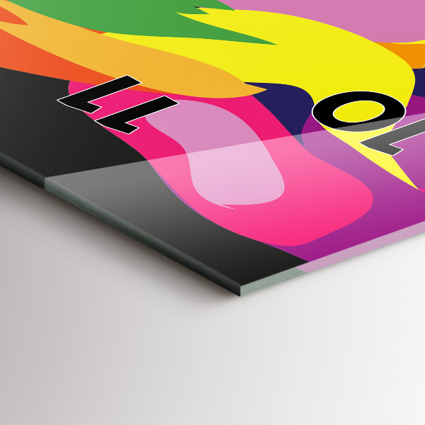 Horloge murale verticale Éléphant coloré