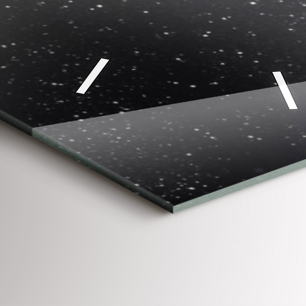 Horloge rectangulaire verticale 'L''espace et les planètes'