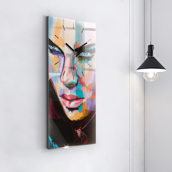 Horloge murale verticale 'Portrait d''une femme'