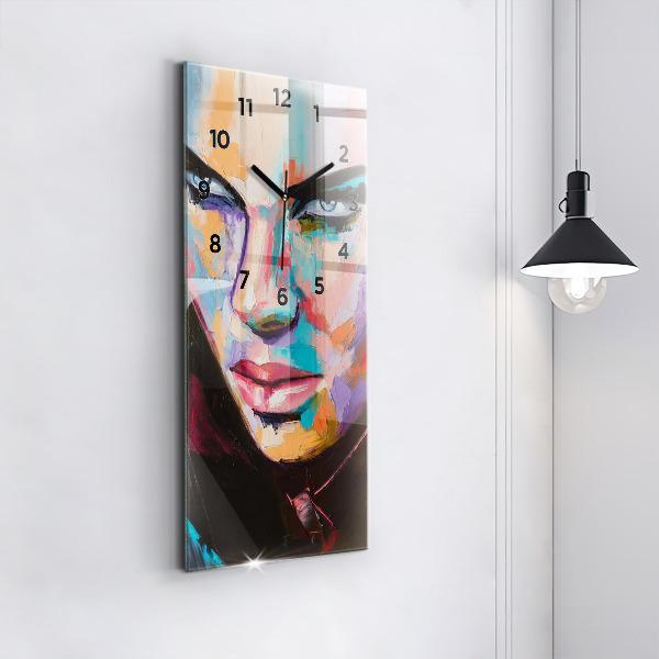 Horloge murale verticale 'Portrait d''une femme'