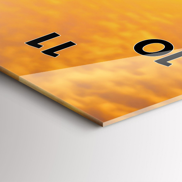 Horloge murale verticale Cygnes amoureux