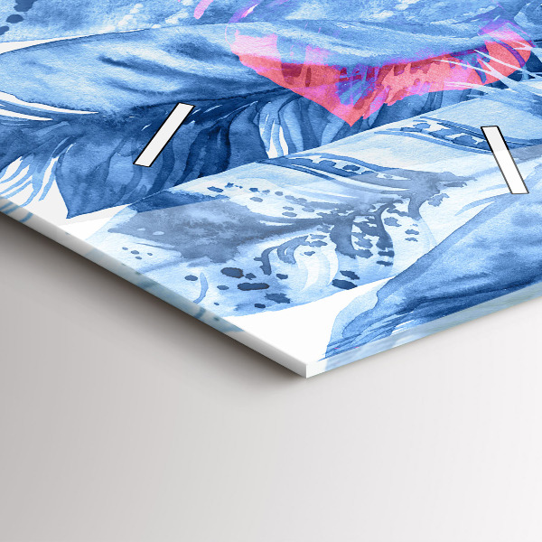 Horloge murale verticale plumes colorées