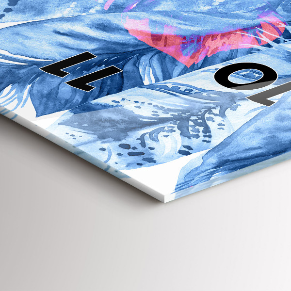 Horloge murale verticale plumes colorées