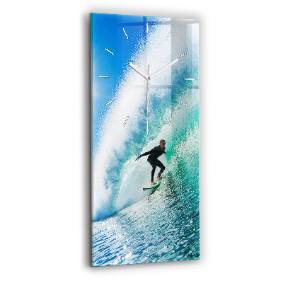 Horloge rectangulaire verticale Surf à Hawaï