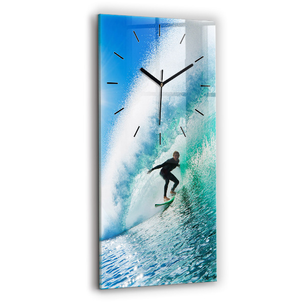 Horloge rectangulaire verticale Surf à Hawaï