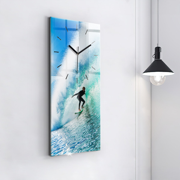 Horloge rectangulaire verticale Surf à Hawaï