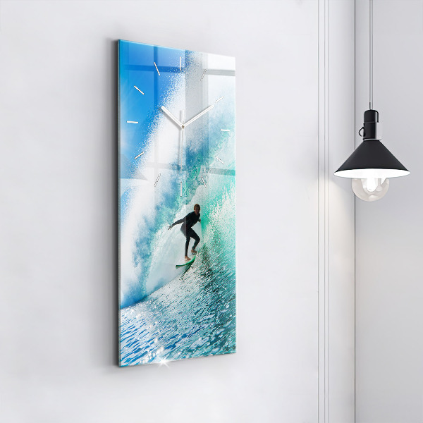 Horloge rectangulaire verticale Surf à Hawaï