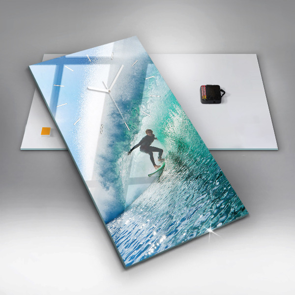 Horloge rectangulaire verticale Surf à Hawaï