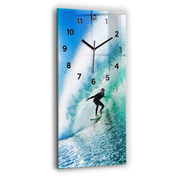 Horloge rectangulaire verticale Surf à Hawaï