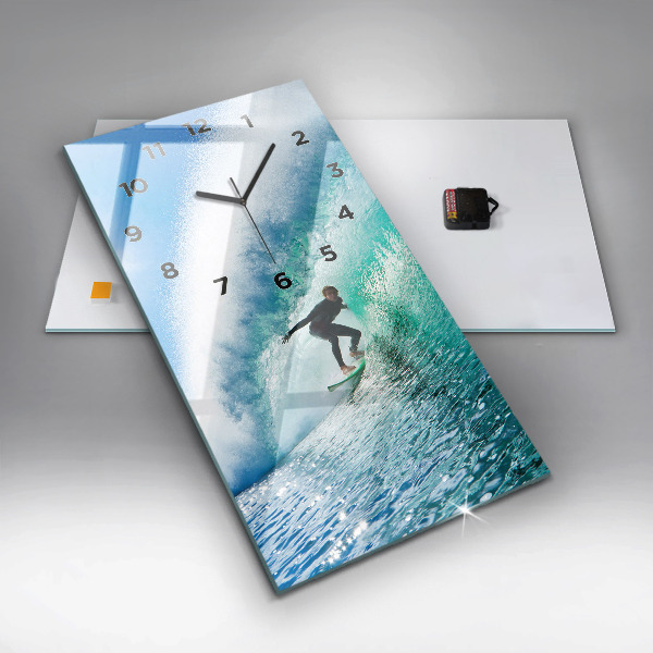 Horloge rectangulaire verticale Surf à Hawaï