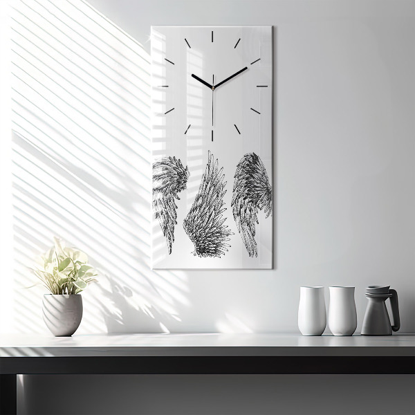 Horloge murale verticale 'ailes d''ange'