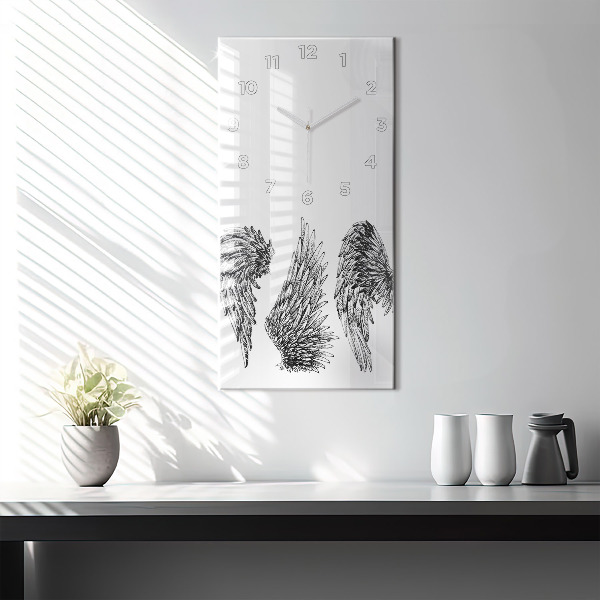 Horloge murale verticale 'ailes d''ange'