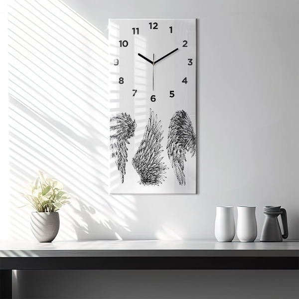 Horloge murale verticale 'ailes d''ange'