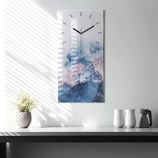 Horloge murale verticale Chaînes de montagnes abstraites