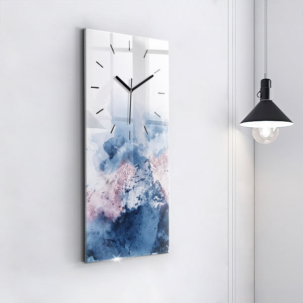 Horloge murale verticale Chaînes de montagnes abstraites