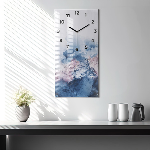 Horloge murale verticale Chaînes de montagnes abstraites