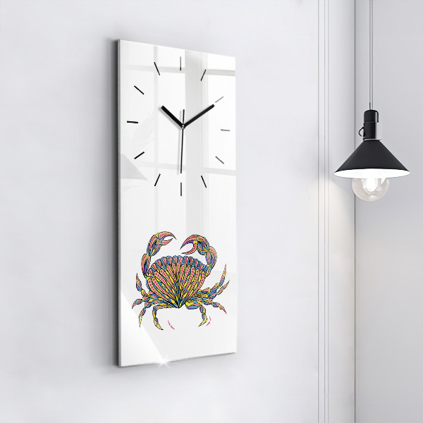 Horloge murale verticale Crabe ethnique