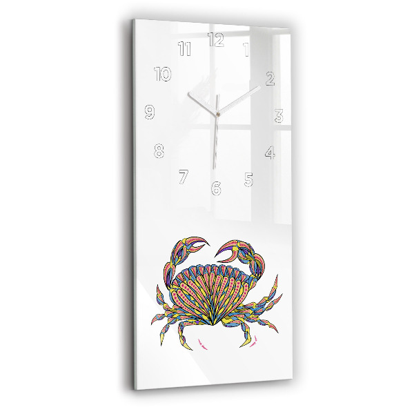 Horloge murale verticale Crabe ethnique