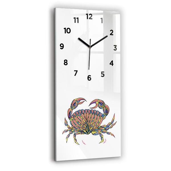 Horloge murale verticale Crabe ethnique