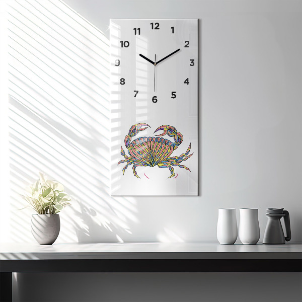 Horloge murale verticale Crabe ethnique