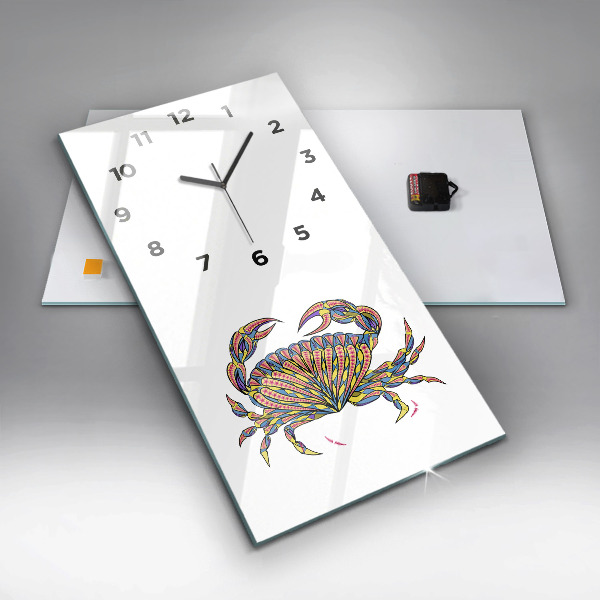 Horloge murale verticale Crabe ethnique