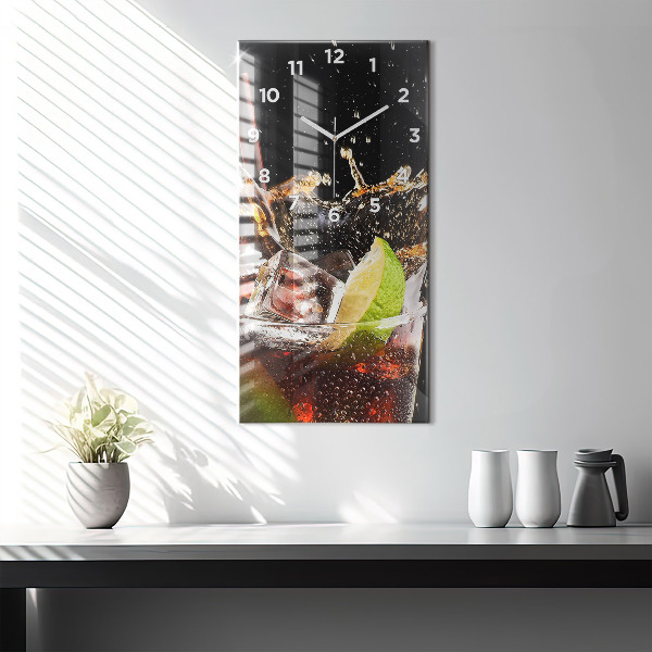 Horloge rectangulaire verticale Boire avec de la glace