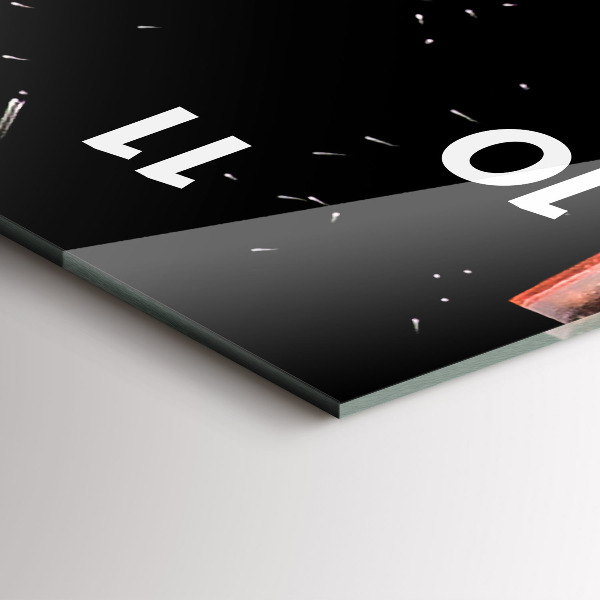 Horloge rectangulaire verticale Boire avec de la glace