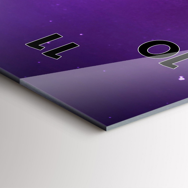 Horloge murale verticale Aurores boréales