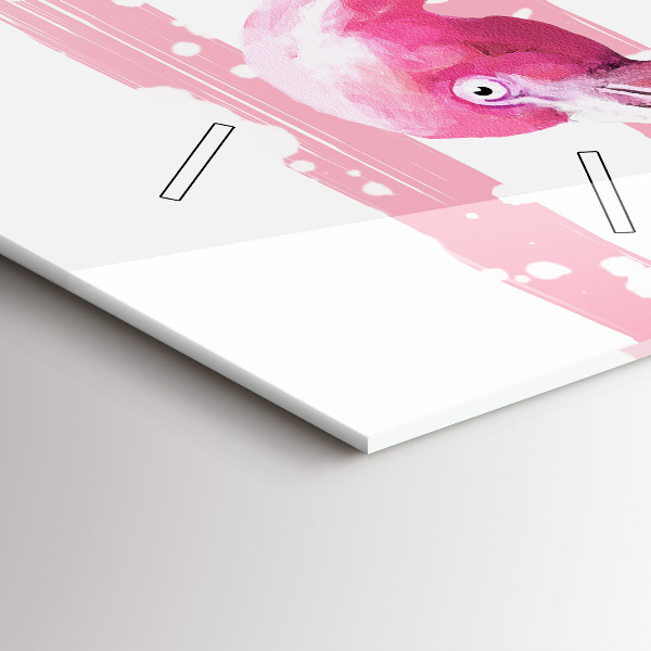 Horloge murale verticale Graphique Flamingo