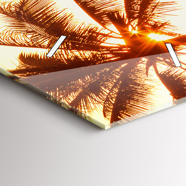 Horloge murale verticale Palmiers ensoleillés