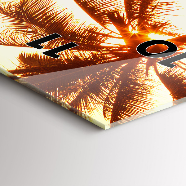 Horloge murale verticale Palmiers ensoleillés