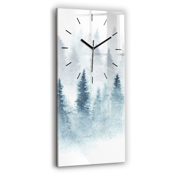 Horloge murale verticale 'Forêt d''hiver'